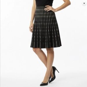 Max Studio Black/Brown Flare Skirt S